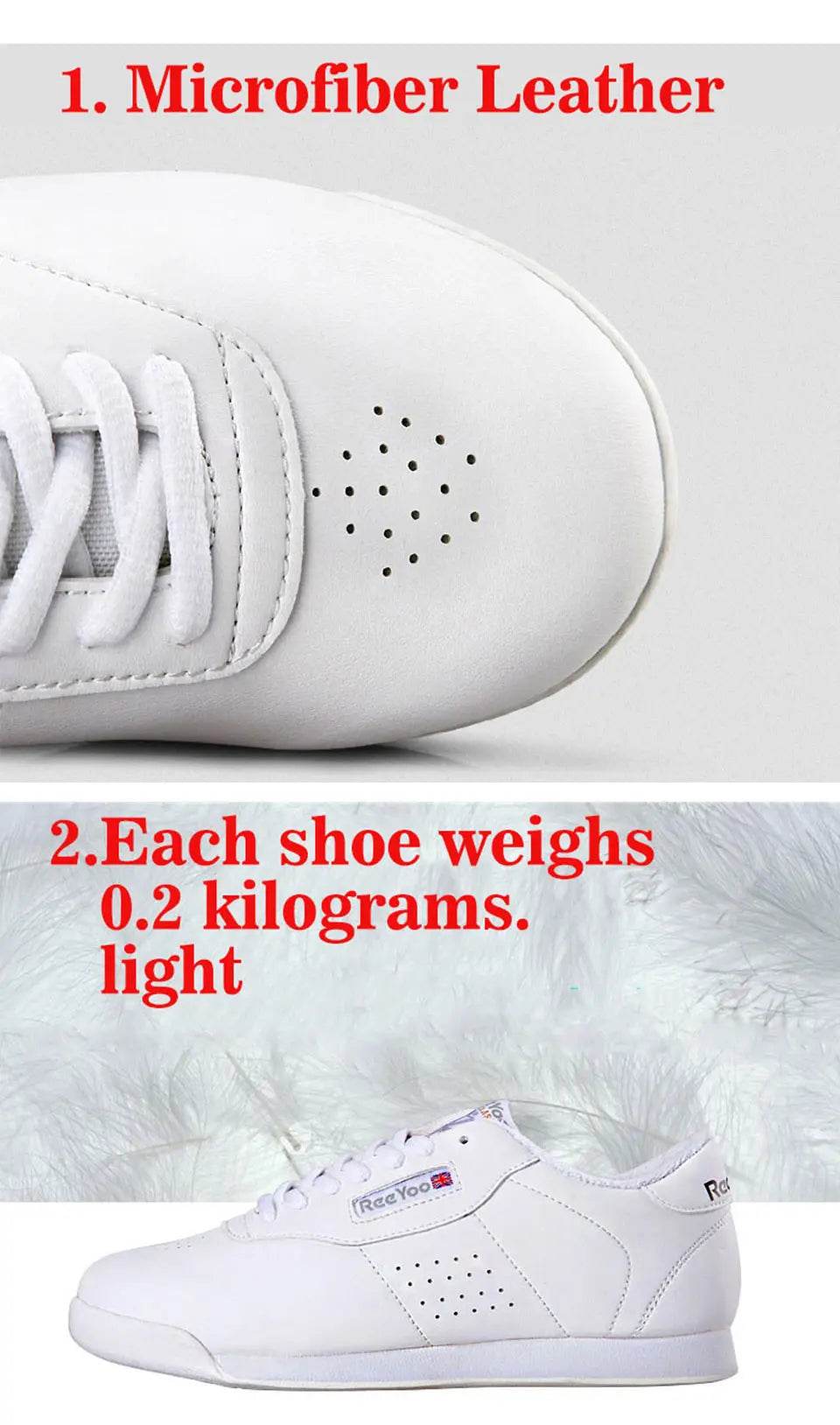 Aerobics Shoes Women Kids Sports Shoe Boys Girls Aerobics Dance Shoes White Competitive Modern/Jazz/Hip-hop Gym Dance Sneakers - KICKSTART