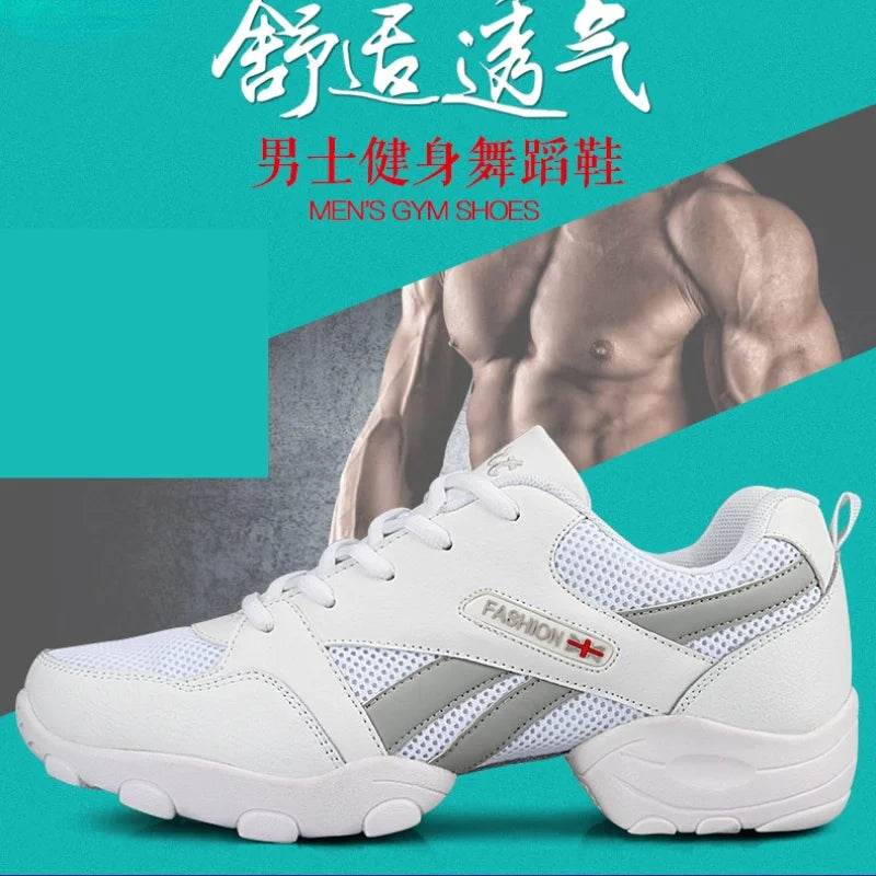 Men's Dance Sneakers Jazz Dancing Shoes Boy's Modern Mesh Breathable High Quality Non-slip Outdoor Male Sports Shoe - KICKSTART