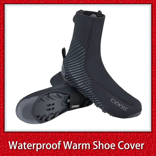 Cycling Boots Shoe Cover Bike Riding Lock Shoe Cover MTB Waterproof Warm Shoe Protector Windproof Outdoor Riding Thick Shoe Cove - KICKSTART