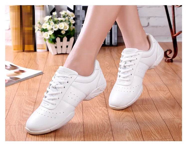 Dance Shoes Woman Men Ladies Modern Soft Outsole Jazz Sneakers Aerobics Breathable Lightweight Female Dancing Fitness Sport - KICKSTART