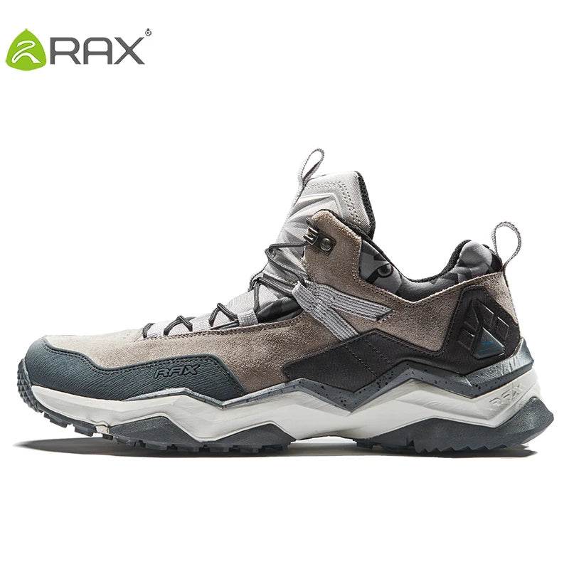 RAX Men Hiking Shoes Mid-top Waterproof Outdoor Sneaker Men Leather Trekking Boots Trail Camping Climbing Hunting Sneakers Women - KICKSTART