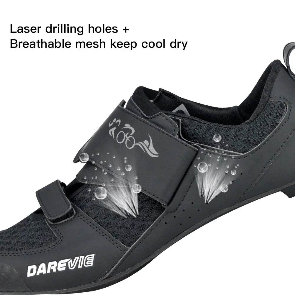 DAREVIE Pro Carbon Cycling Shoes Race Triathlon Shoes 10 Level Hard Carbon Light Road Cycling Shoes Men Women Cycling Sneakers - KICKSTART