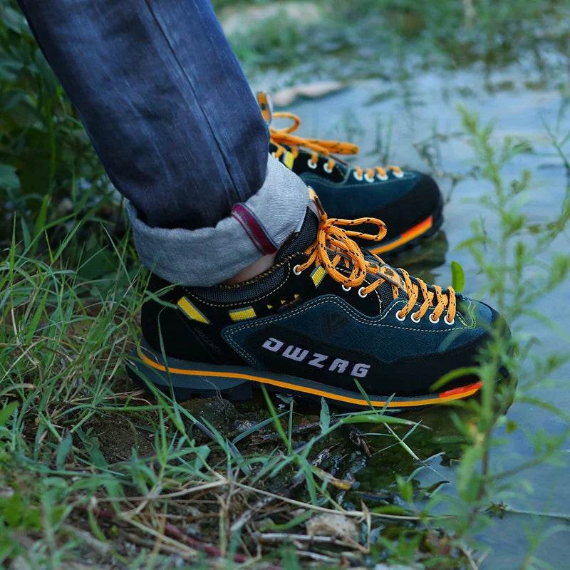 DWZRG Waterproof Hiking Shoes Mountain Climbing Shoes Outdoor Hiking Boots Trekking Sport Sneakers Men Hunting Trekking - KICKSTART