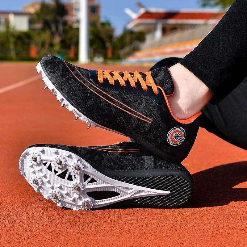 Track and Field Shoes for Men and Women, Spike Running Shoes, Lightweight, Soft, Professional Athletic Shoes, Training Shoes - KICKSTART