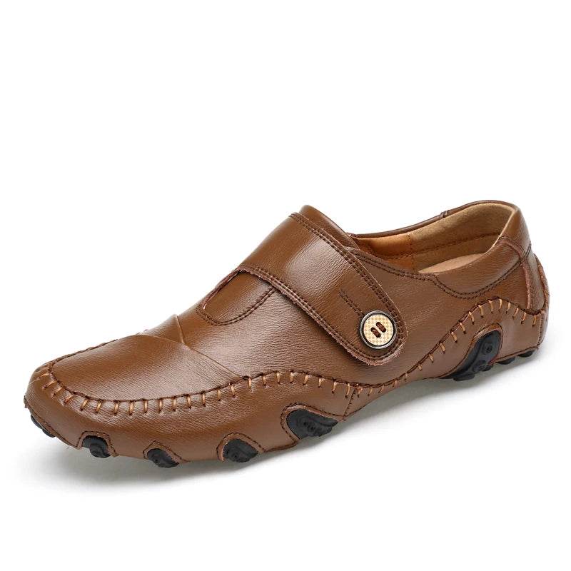 Men Leather Golf Shoes Sport Outdoor Waterproof Golf Shoes Male Anti-Skid Breathable Male Casual Bussiness Golfs Shoes Big Size - KICKSTART