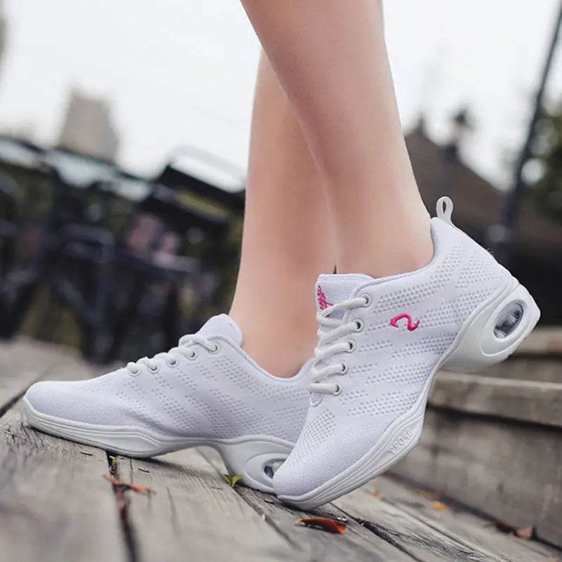 Women Dance Shoes Female Jazz Dancing Sneakers Salsa Ballroom Modern Shoe Casual Canvas Boots Girls Sports Ladies Hip Hop Shoes - KICKSTART