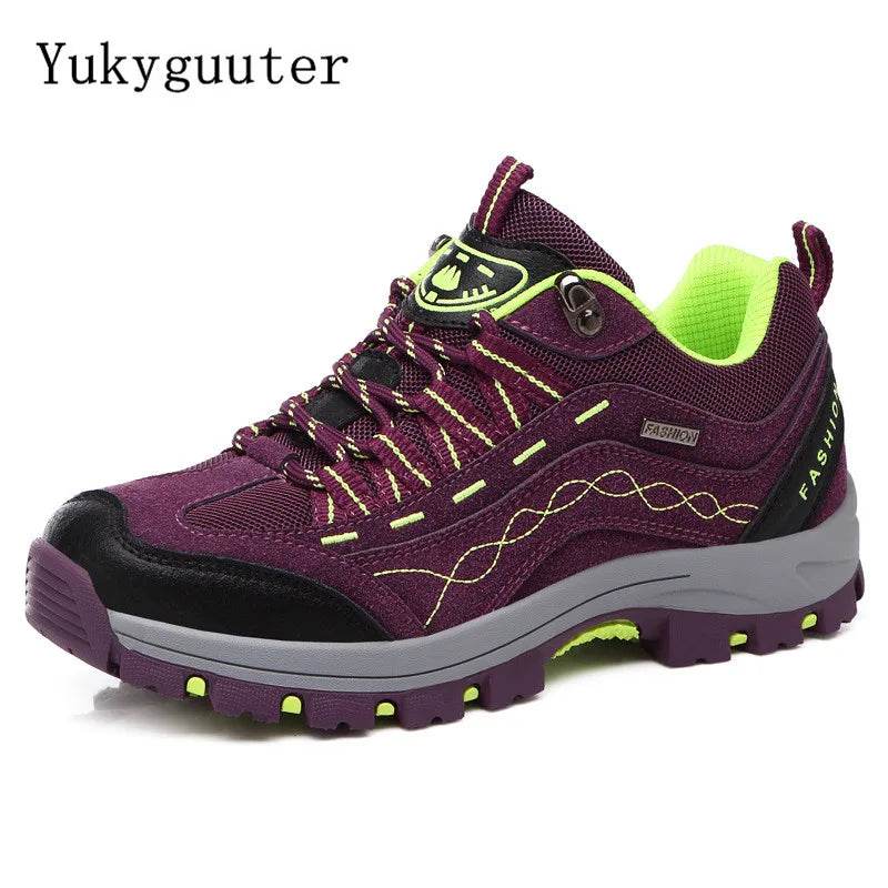 Women Men Hiking Shoes Outdoor Trekking Sports Climbing Camping Boots Non-slip Waterproof Walking Jogging Trainers Sneakers - KICKSTART