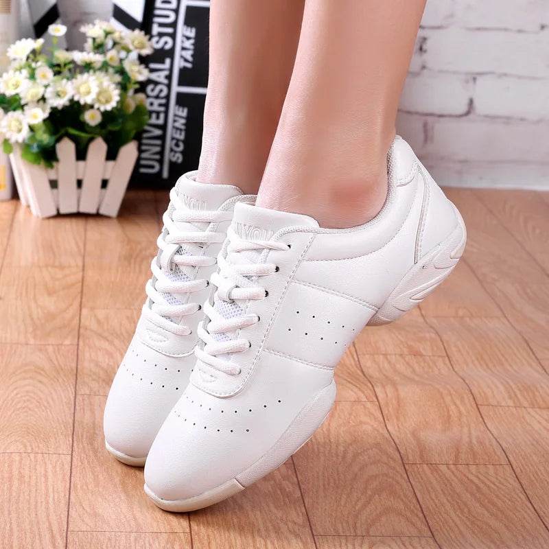 Dance Shoes Woman Men Ladies Modern Soft Outsole Jazz Sneakers Aerobics Breathable Lightweight Female Dancing Fitness Sport - KICKSTART