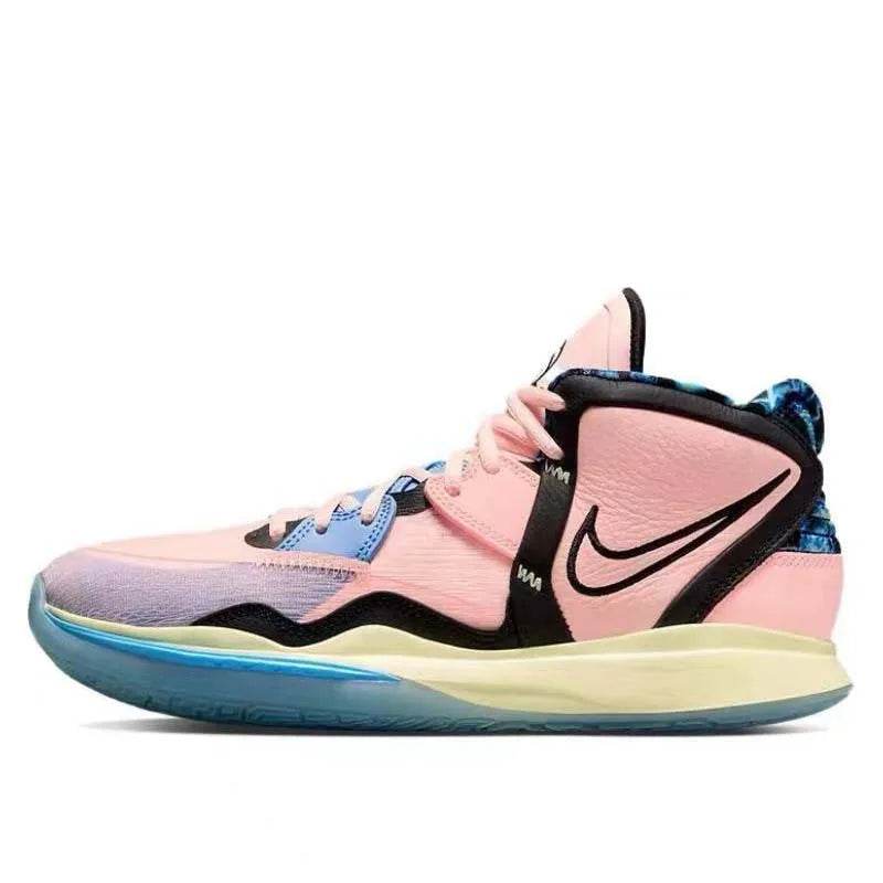 Nike Kyrie 8 Infinity round toe shock-absorbing slip resistant and durable mid top basketball shoes for both men and women - KICKSTART