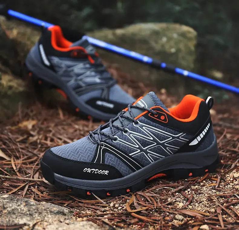 Men's Outdoor Hiking Boots Lightweight Running Shoes Anti Slip and Wear-resistant Rubber Soles Mesh Breathable Sports Shoes 2025 - KICKSTART