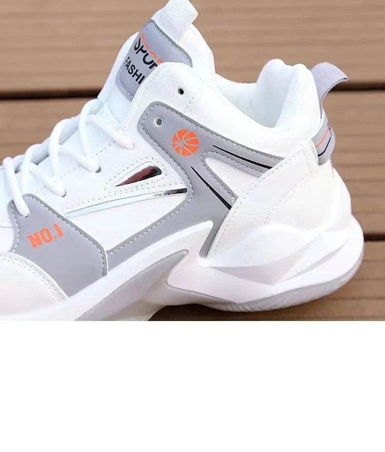 New High-top Basketball Shoes Men Outdoor Sneakers Men Wear Resistant Air Cushioning Baseball Shoes Male Breathable Sport Shoes - KICKSTART