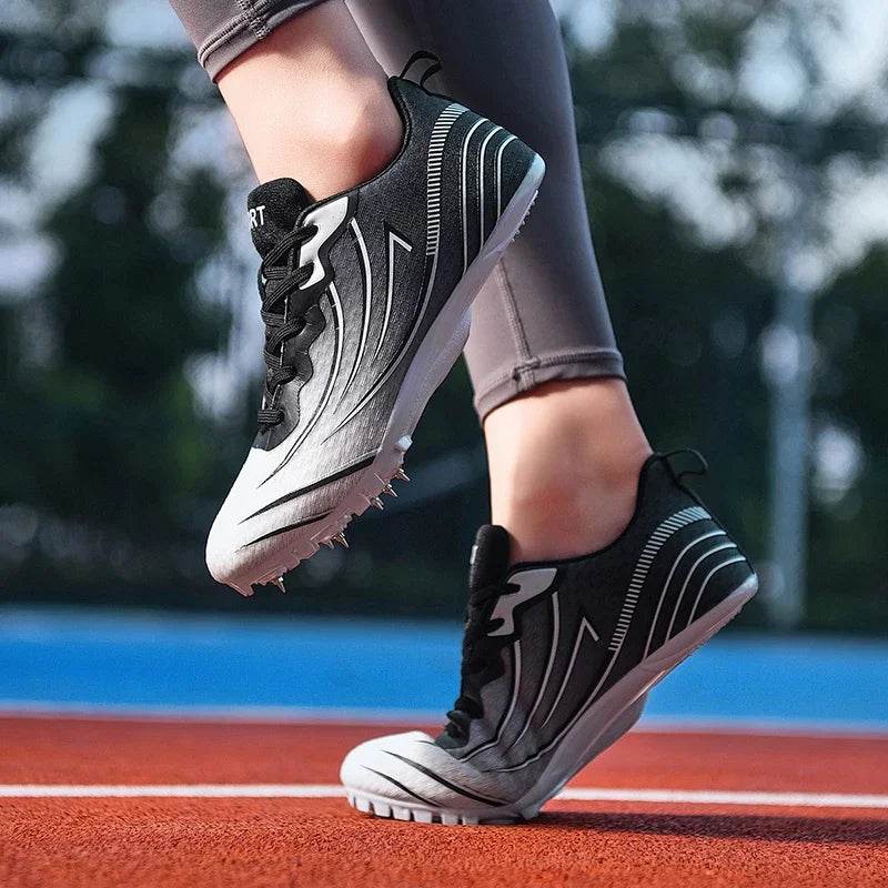 Men Track Field Shoes Shoes Training Spiked Shoes Sport Match Professional Waterproof Athletic Lightweight Lace-up Sneakers - KICKSTART