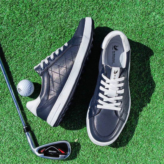 Men's Golf Shoes Genuine Leather Waterproof and Anti slip Sports Shoes Men's Golf Training Shoes - KICKSTART