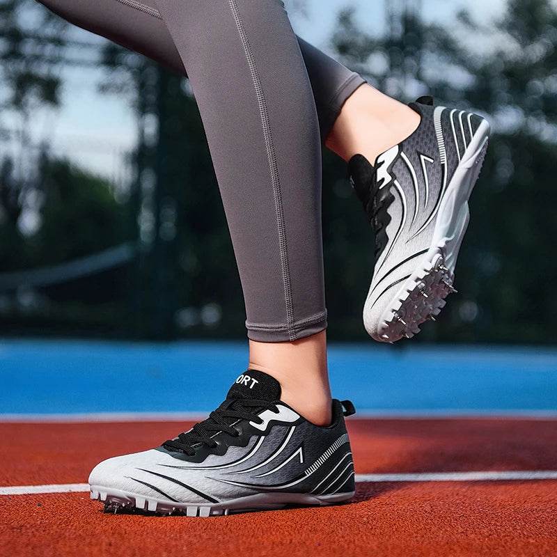 Men Track Field Shoes Shoes Training Spiked Shoes Sport Match Professional Waterproof Athletic Lightweight Lace-up Sneakers - KICKSTART