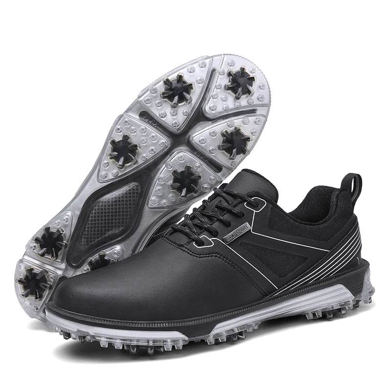 Waterproof Golf Shoes Men High quality Leather Professional Outdoor Golfing Sneakers Walking Exported To Europe And America40-47 - KICKSTART