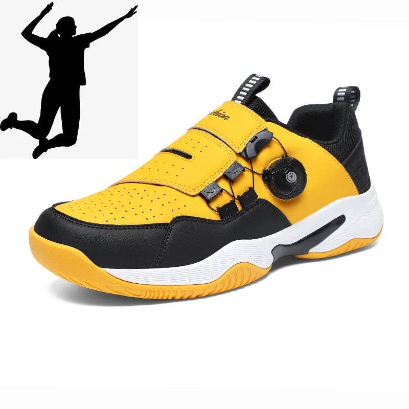 New Trendy Men's Volleyball Shoes, Lightweight and Comfortable for Outdoor Fitness, Quick Tie Up Badminton Shoes - KICKSTART