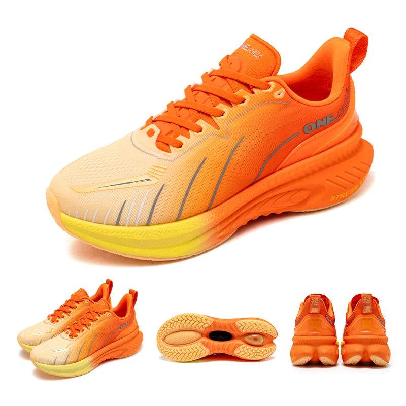 ONEMIX Top Cushioning Running Shoes Suitable for Heavy Runners Lace Up Sport Shoes Non-slip Outdoor Athletic Sneakers for Men - KICKSTART