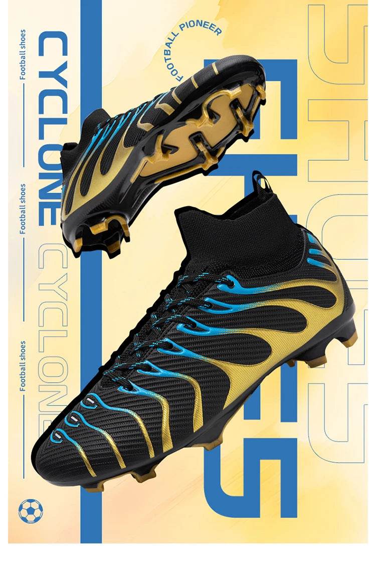 Hot High Quality Man Football Boots Society Outdoor TF/FG Mens Studded Boots Light Training Teenager Soccer Shoe botas de futbol - KICKSTART