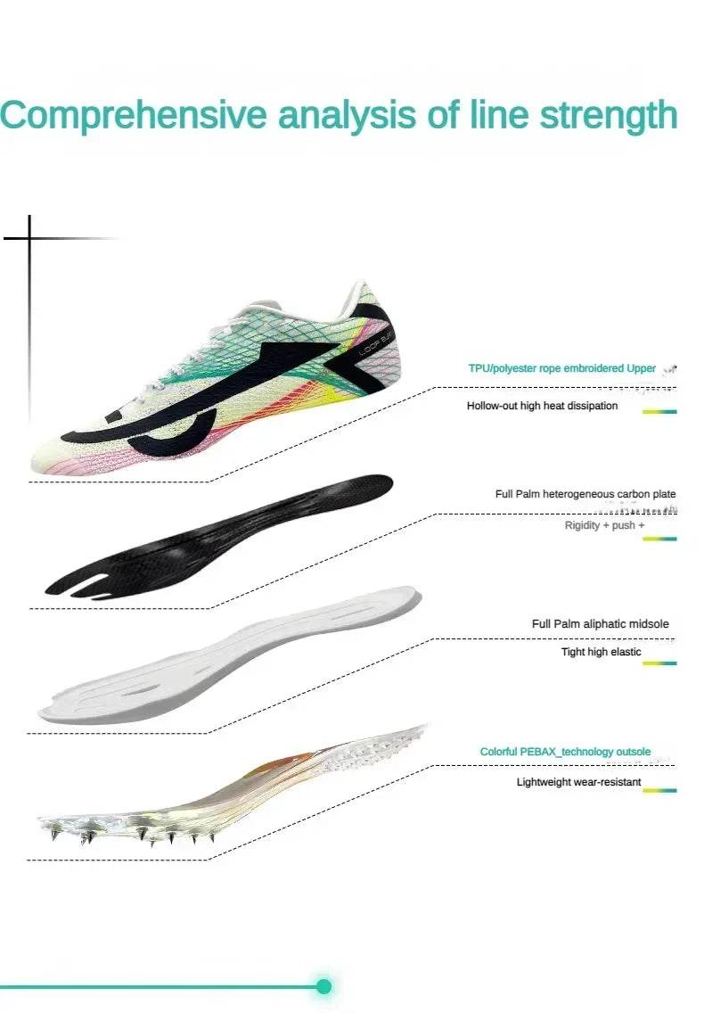 Health Carbon Plate Speed CP3 Spike Sprint Shoes Medium Long Distance Track and Field Competition Professional Running Shoes - KICKSTART