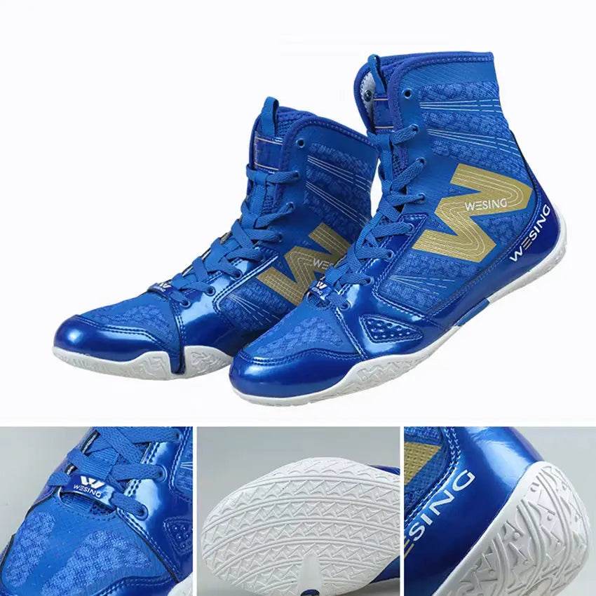 Men's and Women's Professional Wrestling Shoe Comfortable Wear-resistant Sports Shoes Indoor Fitness Training Boxing Shoes - KICKSTART