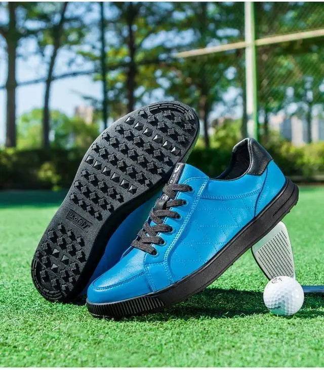 Men's Golf Shoes Genuine Leather Waterproof and Anti slip Sports Shoes Men's Golf Training Shoes - KICKSTART