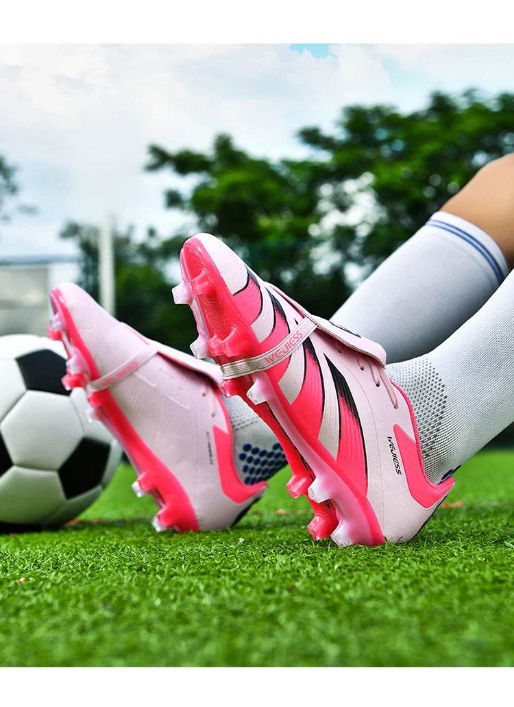 Pink Soccer Shoes For Men Indoor Training Football Boots Men Professional Soccer Cleats Men Futsal Shoe botas de fútbol - KICKSTART