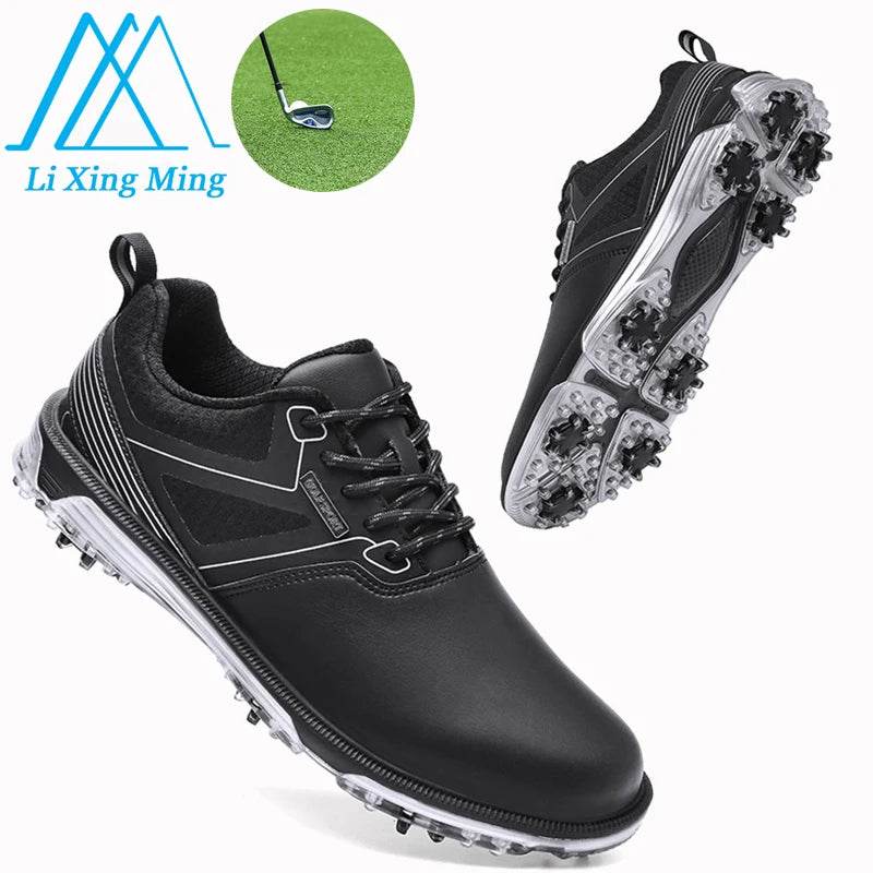 Waterproof Golf Shoes Men High quality Leather Professional Outdoor Golfing Sneakers Walking Exported To Europe And America40-47 - KICKSTART