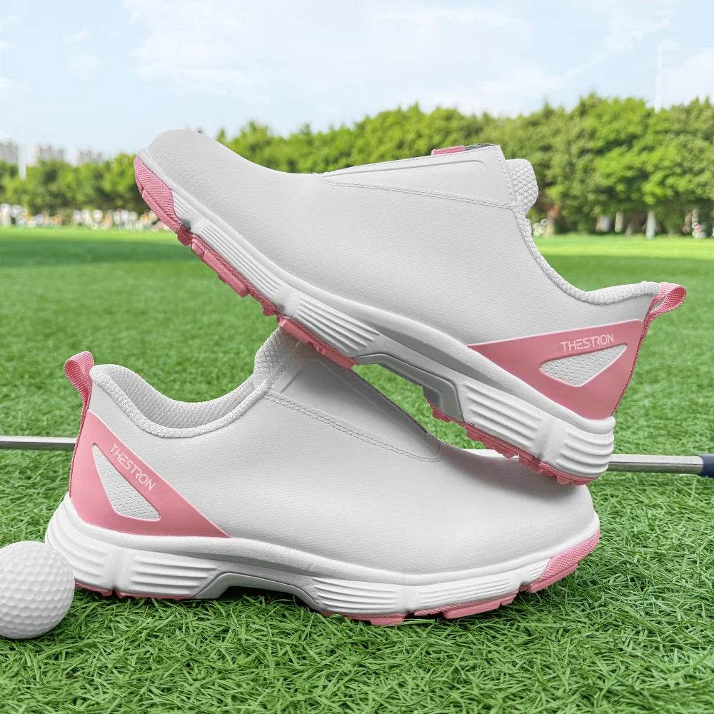 Women Spikeless Golf Shoes Professional Waterproof Golf Sneakers Comfortable Gym Sneakers - KICKSTART