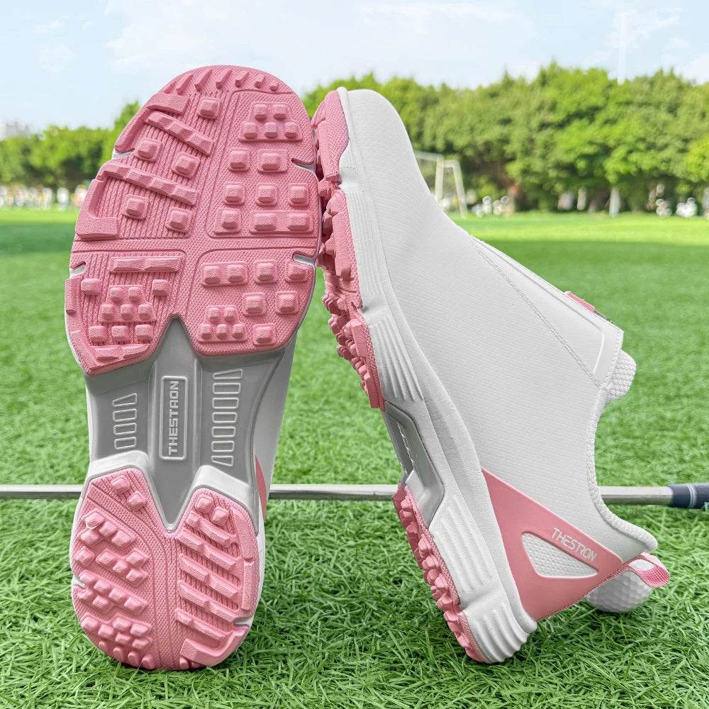 Women Spikeless Golf Shoes Professional Waterproof Golf Sneakers Comfortable Gym Sneakers - KICKSTART