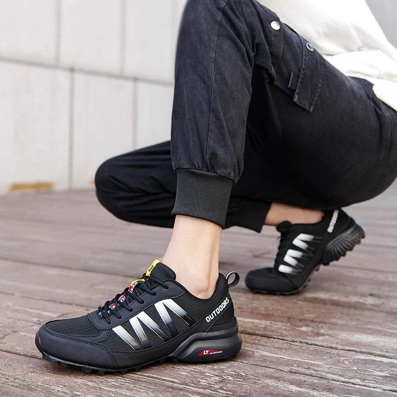 SMS New Men Shoes Sneakers Breathable Outdoor Mesh Hiking Shoes Casual Light Male Sport Shoes Comfortable Climbing Shoes - KICKSTART