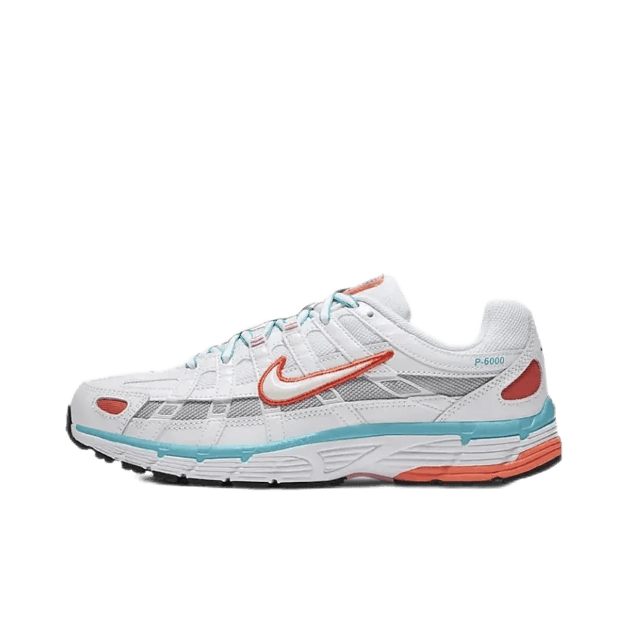 Nike P-6000 Classic Retro Running Shoes Soft Shock Absorbing Comfortable Men's and Women's Sneakers White and Blue Colours - KICKSTART