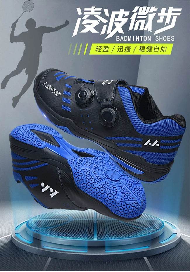 Breathable Men Women Table Tennis Training Shoes Buckle Outdoor Non-slip Badminton Volleyball Squash Athletic Sneakers - KICKSTART