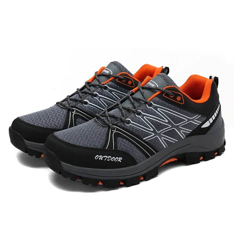 Men's Outdoor Hiking Boots Lightweight Running Shoes Anti Slip and Wear-resistant Rubber Soles Mesh Breathable Sports Shoes 2025 - KICKSTART