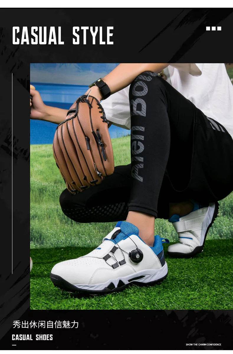 New Style Couple Baseball Shoes Non Slip Outdoor Spiked Sneakers Comfortable Softball Training Shoes Low Top Outdoor Sneakers - KICKSTART