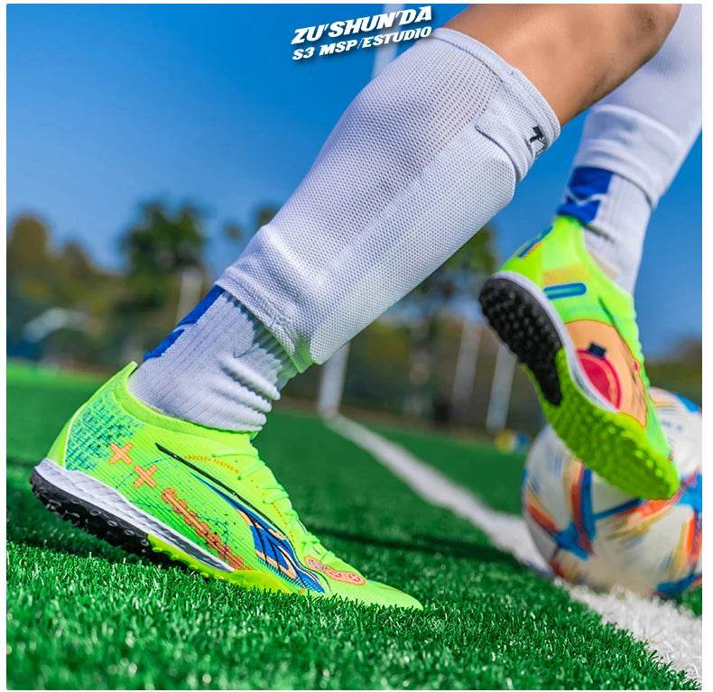 Men TF/AG Soccer Shoes Cleats Grass Training Comfortable Society Sport Wear Sneaker Football Shoes Top Quality Football Boots - KICKSTART