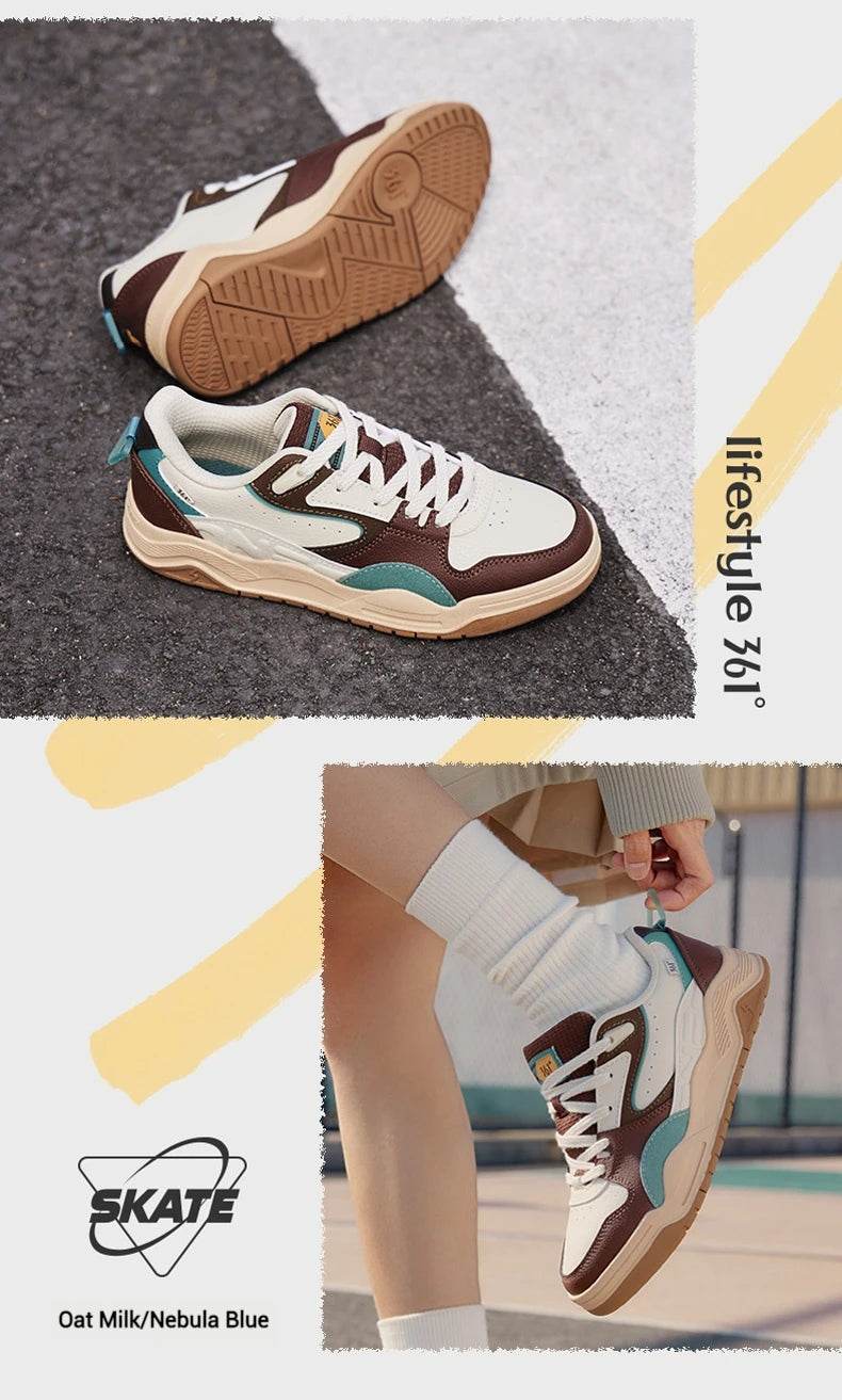 361 Degrees Women Skateboard Shoes Sports Summer Outdoor Wear-Resistant Non-Slip Retro Low-top Casual Sneakers Female 682436611 - KICKSTART