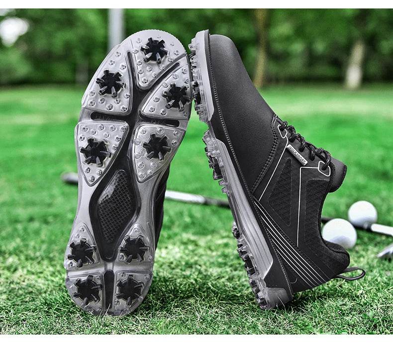 Waterproof Golf Shoes Men High quality Leather Professional Outdoor Golfing Sneakers Walking Exported To Europe And America40-47 - KICKSTART