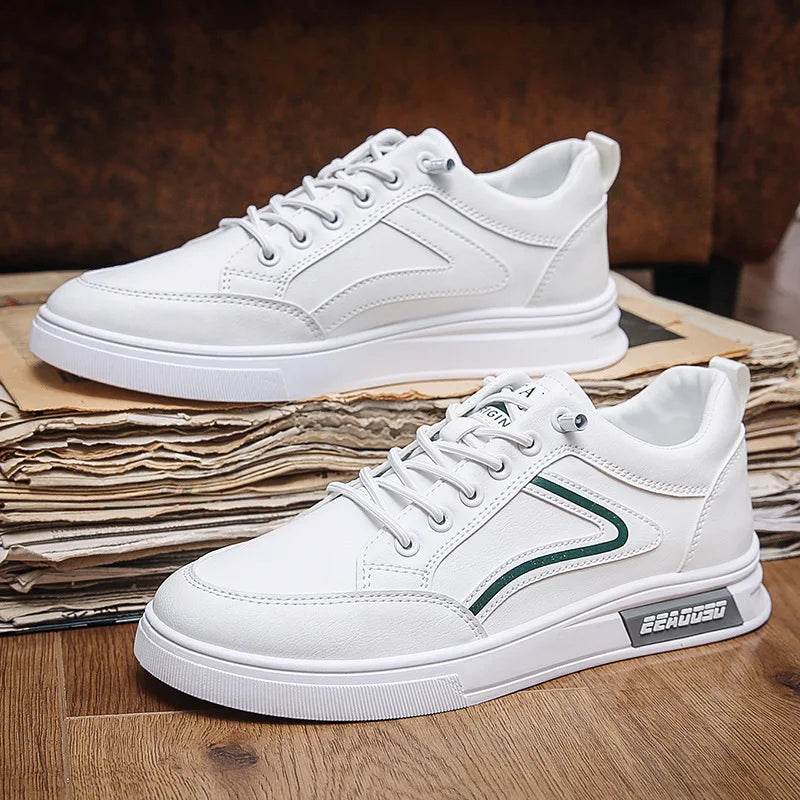 Men's Casual Shoes Skateboarding Shoes Lightweight high top Men Shoes Flat Lace-Up Sneakers Male Business Travel Tenis Masculino - KICKSTART