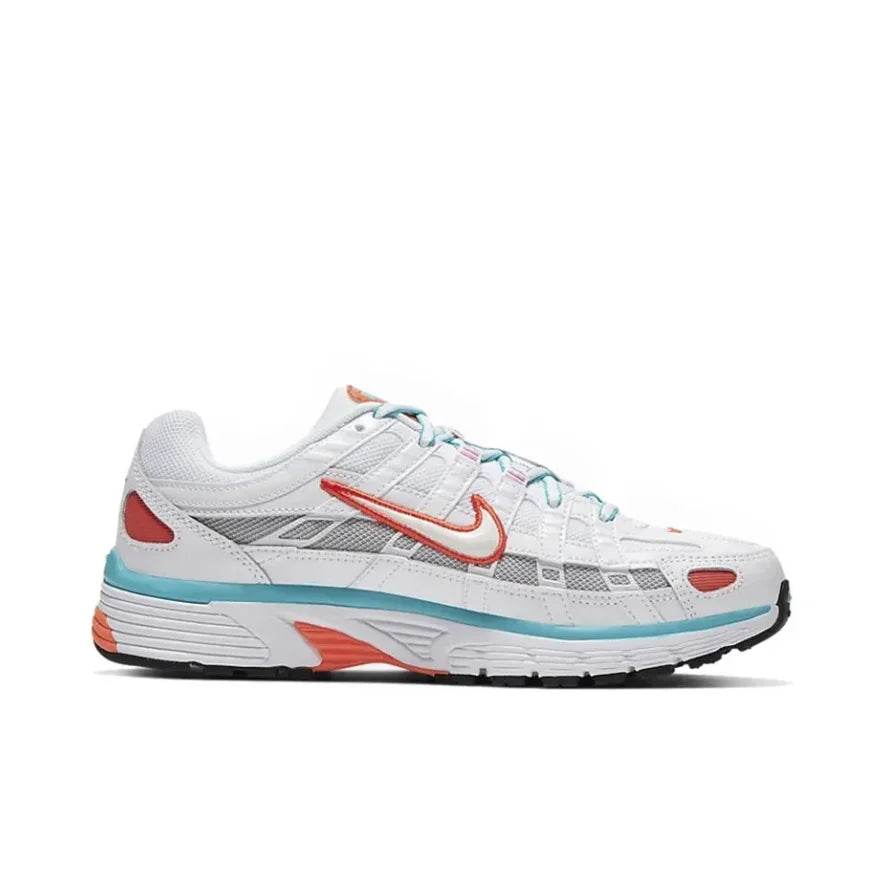 Nike P-6000 Classic Retro Running Shoes Soft Shock Absorbing Comfortable Men's and Women's Sneakers White and Blue Colours - KICKSTART