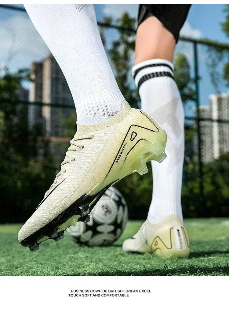 Men FG Soccer Shoes Resistant Society Football Field Boots Original Comfortable Football Shoes Cleats Ultralight Studded Match - KICKSTART