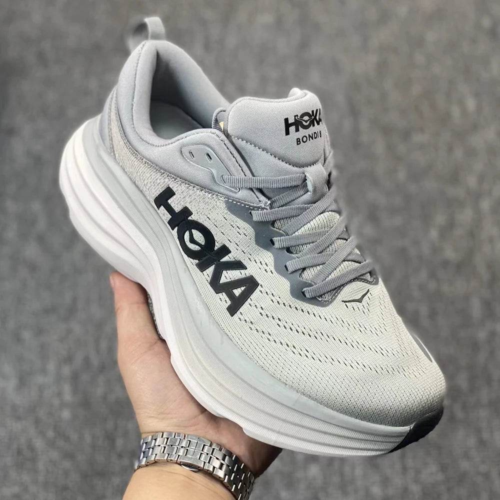 Hoka One One Sport Running Shoes Bondi8 Anti Slip Cushioning Road Runs Shoes Men Sport Shoes Lifestyle Outdoor Sneaker Women - KICKSTART