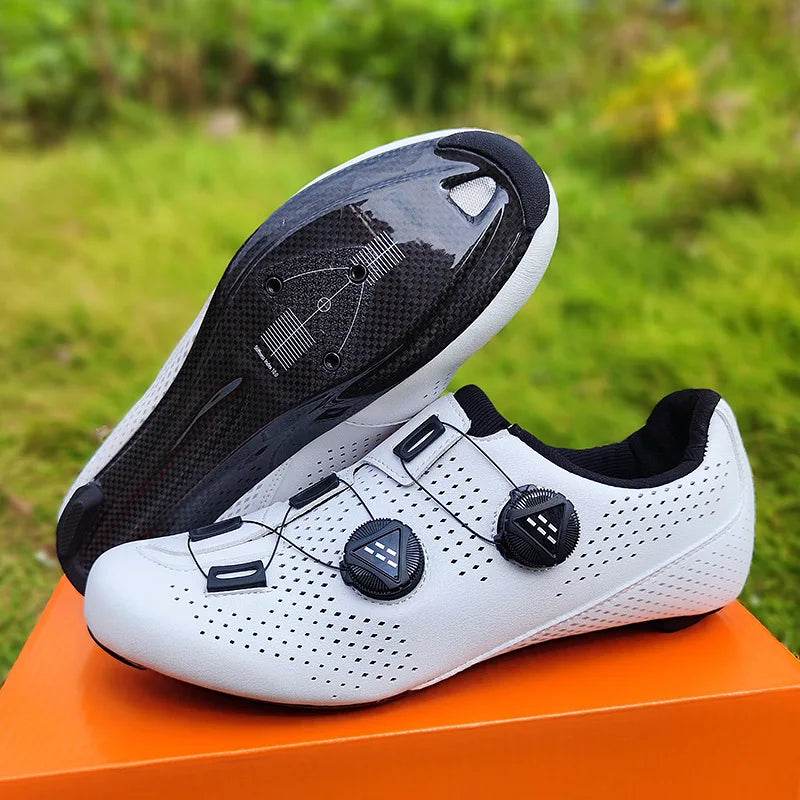 Carbon fiber cycling shoes Men's carbon sole lock shoes Road car hard sole carbon fiber cycling shoes - KICKSTART