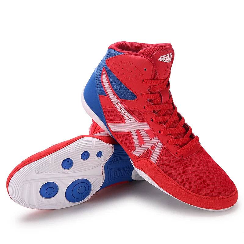 Men's women's large size free fighting boxing shoes Comfortable wear-resistant sports shoes Non-slip breathable wrestling shoes - KICKSTART