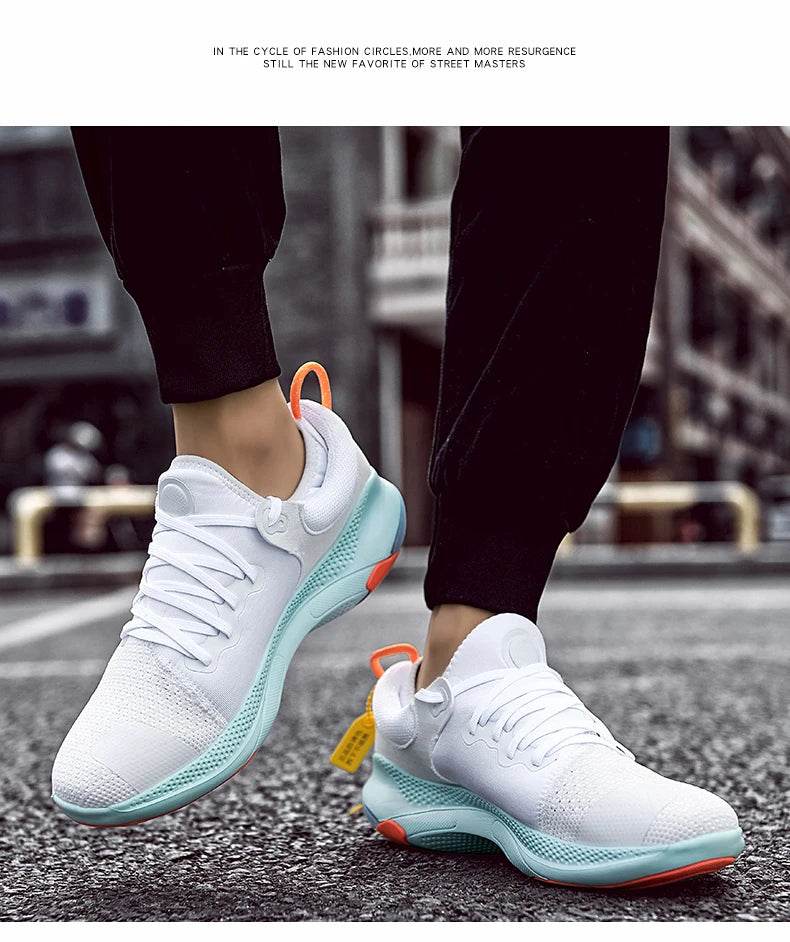 Men Shoes with Luxurious Design Breath Mesh Sneakers Thick Sole Cushioning Couple Casual Shoes Women Outdoor Fitness Runn Shoes - KICKSTART