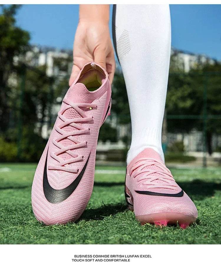 Men FG Soccer Shoes Resistant Society Football Field Boots Original Comfortable Football Shoes Cleats Ultralight Studded Match - KICKSTART