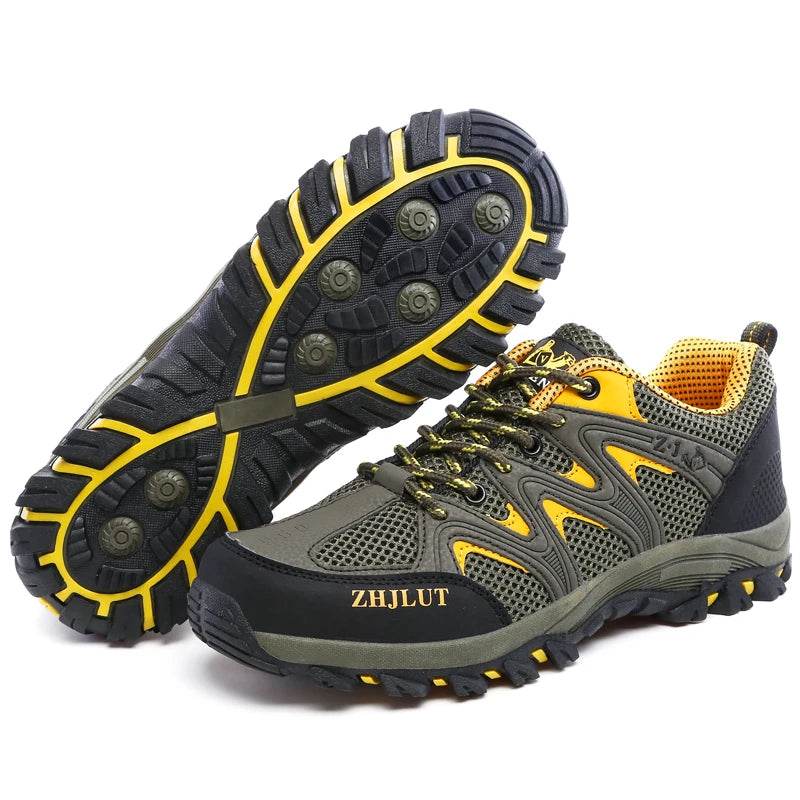 Hiking Shoes Men Women Mesh Sneakers Breathable Fashion Mountain Shoes Boy Spring Autumn Summer Work Shoes Outdoor Trekking - KICKSTART