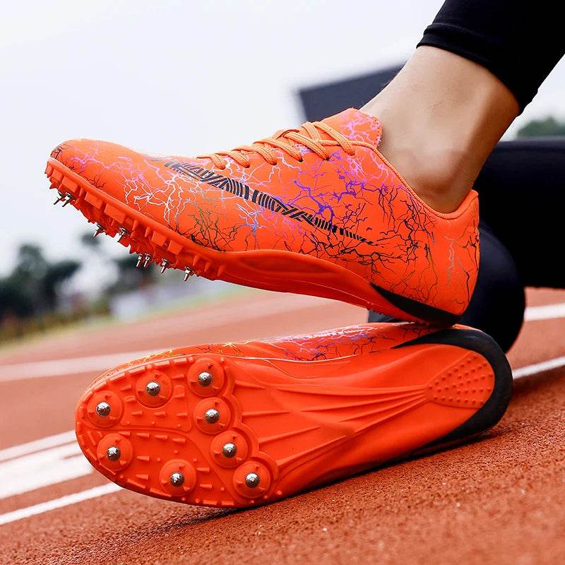 2024 Men Track Field Sprint Shoes Women Spikes Sneakers Athlete Lightweight Running Training Racing Spike Sport Shoes Size 35-45 - KICKSTART