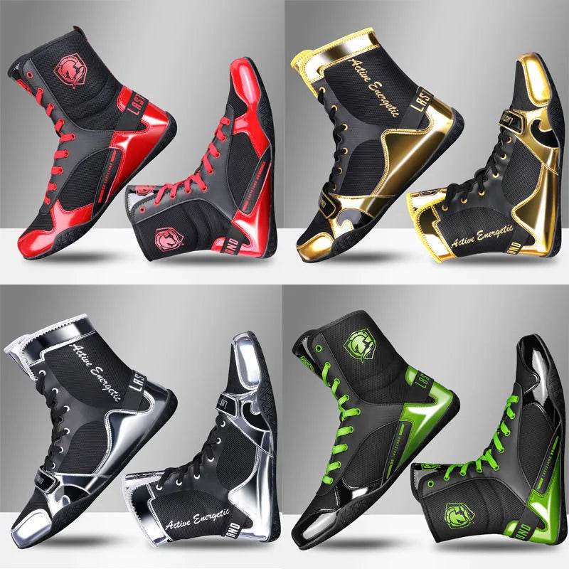 Hot Sale Men Boxing Shoes Brand Designer Wrestling Shoes Big Boy Anti Slip Sport Sneakers Man Top Quality Boxing Boots - KICKSTART