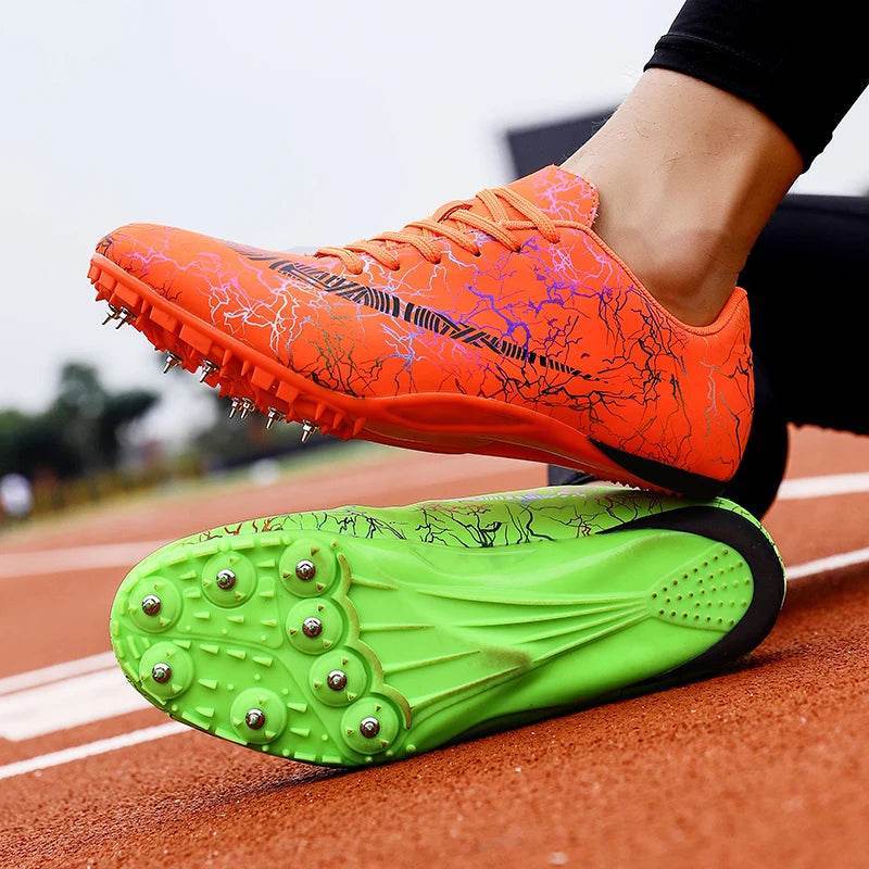 2024 Men Track Field Sprint Shoes Women Spikes Sneakers Athlete Lightweight Running Training Racing Spike Sport Shoes Size 35-45 - KICKSTART