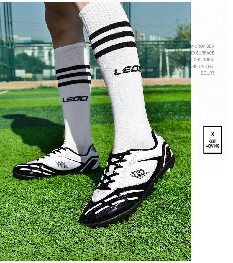 Soccer Shoes Men Turf Football Boots Fashion Firm Ground Studs Anti Slip Boy Sneakers Original Outdoor Field Training Trainers - KICKSTART